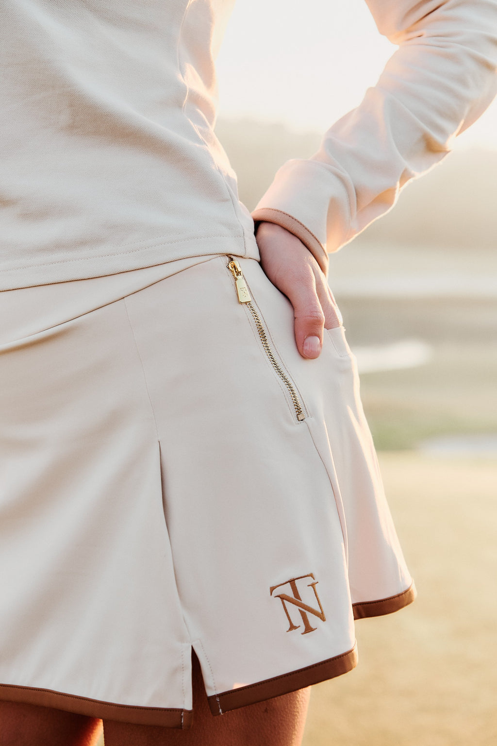 Augusta Skort — Tee Noir campaign shoot, look one